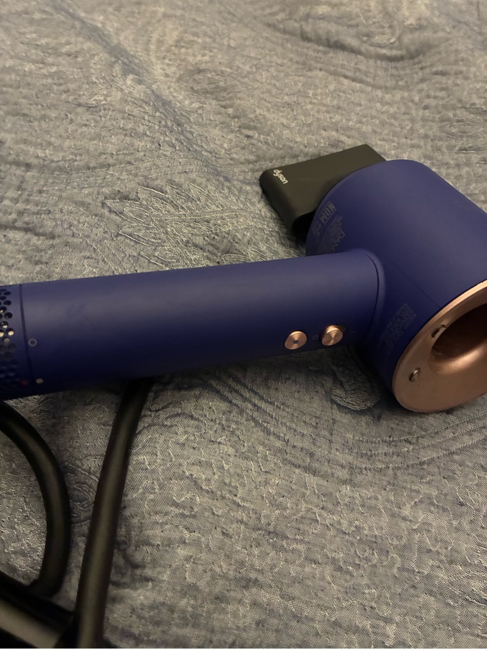 Dyson Blue and Rose Gold Supersonic Hair Dryer - needs repair
